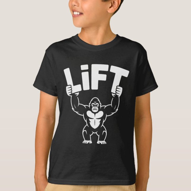 Hiss Gorilla Ord Art - Bodybuilding T Shirt (Framsida)