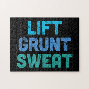 Hiss Grunt Sweat at Bodybuilding der Gym Exercise Pussel