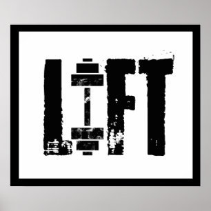 HISS GYM Weightlyftande BODYBUILING Poster