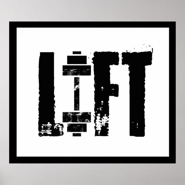 HISS GYM Weightlyftande BODYBUILING Poster (Framsidan)