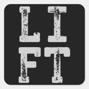 HISS - Gym, workout, viktupplyft, inspiration Fyrkantigt Klistermärke