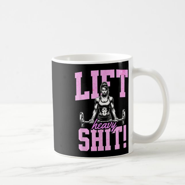 Hiss Heavy 1 Lung Gym Workout the PowerLyftande Hu Kaffemugg (Höger)