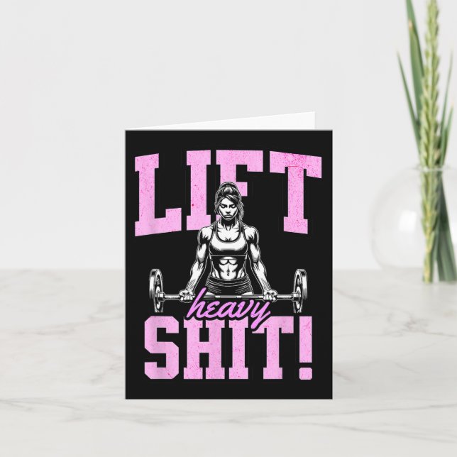 Hiss Heavy 1 Lung Gym Workout the PowerLyftande Hu Kort (Framsida)