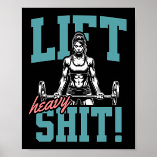 Hiss Heavy 2 Funny Gym Workout the Powerlift Hu Poster