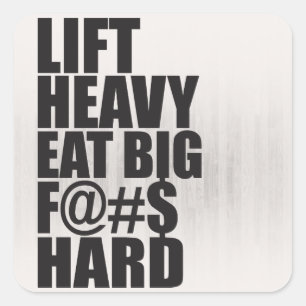 Hiss Heavy, Eat Big Fyrkantigt Klistermärke