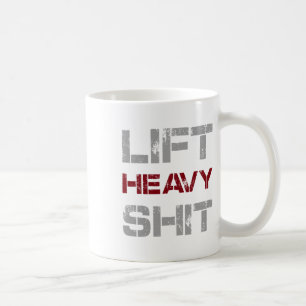 Hiss Heavy Funny Gym Workout the PowerLyft Humo Kaffemugg
