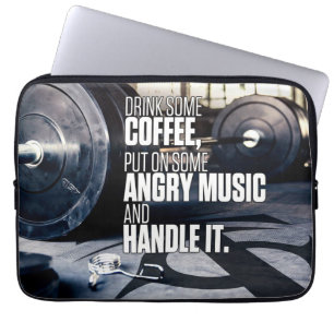 Hiss Heavy Inspiration - Coffee and Arg Music Laptop Sleeve