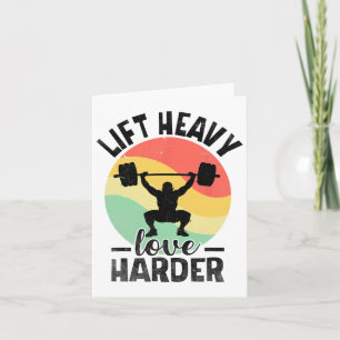 Hiss Heavy Kärlek Harder Weight Weightlifter Bodyb Kort