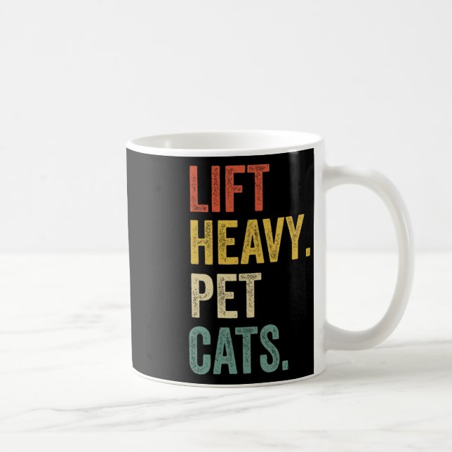 Hiss Heavy Pet Cats - Funny Gym Workout Kaffemugg (Höger)