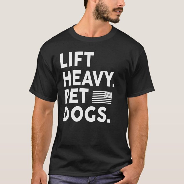Hiss Heavy Pet Hundar Gym för viktare T Shirt (Framsida)