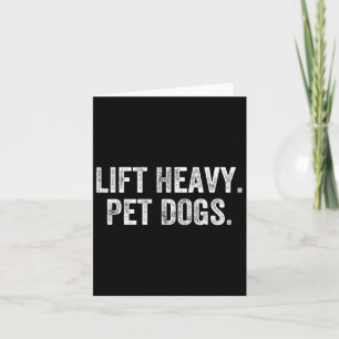 Hiss Heavy Pet Hundar Gym Weightlifter BodyBuilder Kort