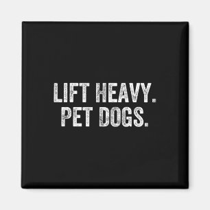 Hiss Heavy Pet Hundar Gym Weightlifter BodyBuilder Magnet