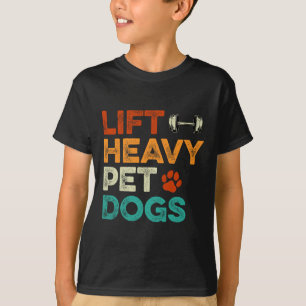 Hiss Heavy Pet Hundar Gym Workout Djurälskare Hund T Shirt