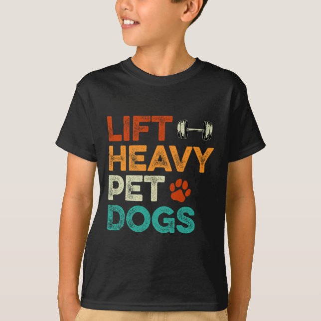 Hiss Heavy Pet Hundar Gym Workout Djurälskare Hund T Shirt (Framsida)