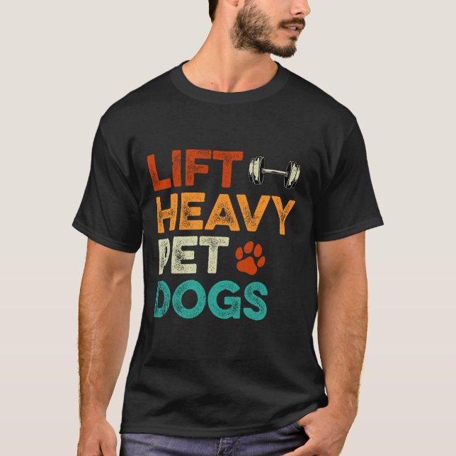 Hiss Heavy Pet Hundar Gym Workout Djurälskare Hund T Shirt (Framsida)
