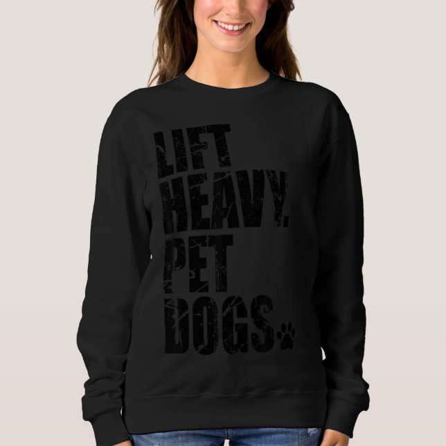Hiss Heavy Pet Hundar Gym Workout T Shirt (Framsida)