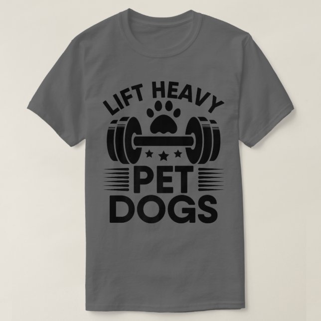 Hiss Heavy Pet Hundar Workout Gym Fitness Weightli T Shirt (Design framsida)