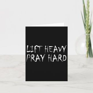 Hiss Heavy Pray Hard Fitness Bodybuilding Jesus Fa Kort