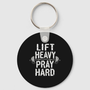 Hiss Heavy Pray Hard Jesus Gym Weightlifter Deadli Nyckelring