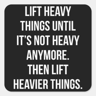 Hiss Heavy Sak - Novelty Funny Motivational Gym Fyrkantigt Klistermärke
