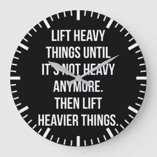 Hiss Heavy Sak - Novelty Funny Motivational Gym Stor Klocka