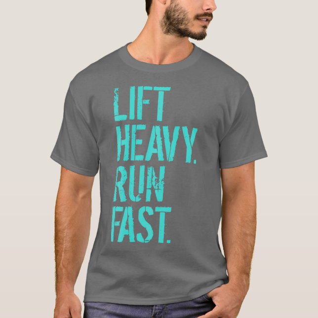 Hiss Heavy Springa Fast Gym Workout T Shirt (Framsida)