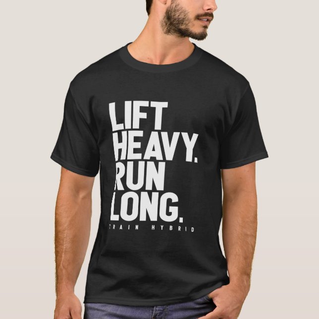 Hiss Heavy Springa Long Hybrid Idrottsman Training T Shirt (Framsida)