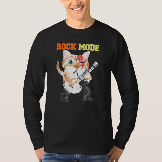 Hiss Kittens Sten Rockin Mode Pun T Shirt (Framsida)