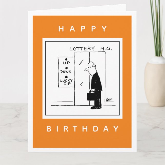 Hiss-knappar på Lottery H.Q-kort med vikt Kort (Framsida)