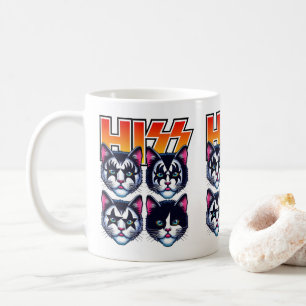 HISS LUNNY Cat Band Parody Cat Lovers & Pet Owners Kaffemugg