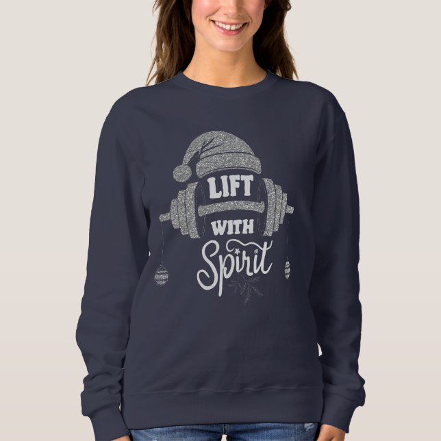 Hiss med Spirit Helgdag Gym inspiration T Shirt (Framsida)
