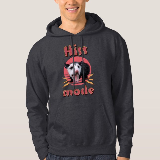 Hiss Mode Rolig Opossum Kaotiskt Djur Hoodie (Framsida)