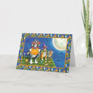 HISS N'FITZ CATS, BUS ELLER GODIS FUNNY HALLOWEEN HELGKORT