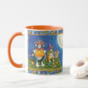HISS N'FITZ CATS, BUS ELLER GODIS FUNNY HALLOWEEN MUGG