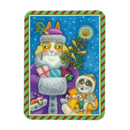 HISS N'FITZ CATS CHRISTMAS SHOPPING, FEATHER TRÄD MAGNET