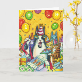 HISS N'FITZ CATS, KITTENS, MICE, FUNNY BIRTHDAY KORT