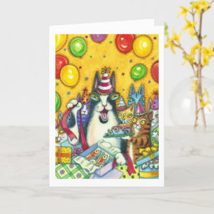 HISS N'FITZ CATS, KITTENS, MICE, FUNNY BIRTHDAY KORT
