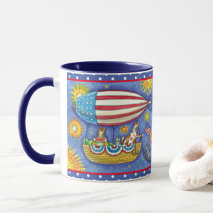 HISS N'FITZ CATS & MUSE IN 4:E JULY ZEPPELIN MUGG