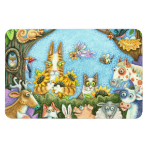 HISS N'FITZ CATS OCH MENAGERIE OF FRIENDS, FUNNY MAGNET