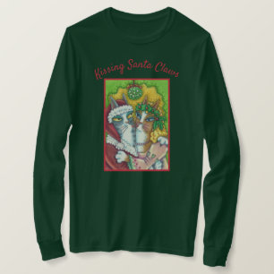 HISS N'FITZ KISSING SANTA KLO CHRISTMAS T-SHIRT