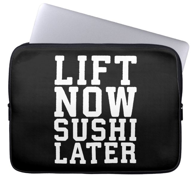 Hiss Now, Sushi Later - Carbs - Lunt Novelty Gym Laptop Sleeve (Framsidan)