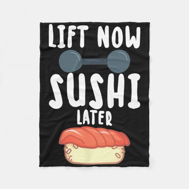 Hiss Now Sushi Senare Workout Reward Bodybuilding  Fleecefilt (Framsidan)