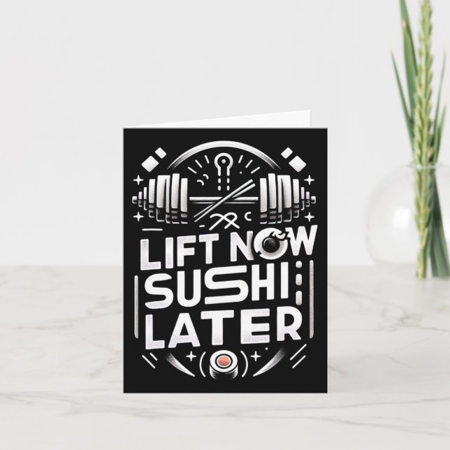 Hiss Now Sushi Senare Workout Reward Bodybuilding  Kort (Framsida)