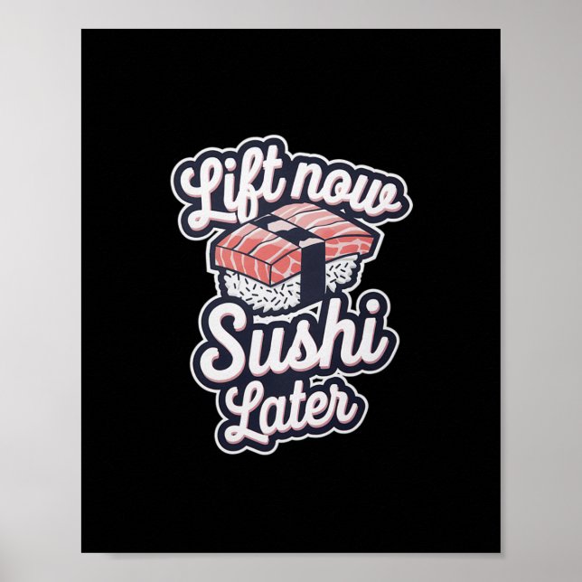 Hiss Now Sushi Senare Workout Reward Bodybuilding  Poster (Framsidan)