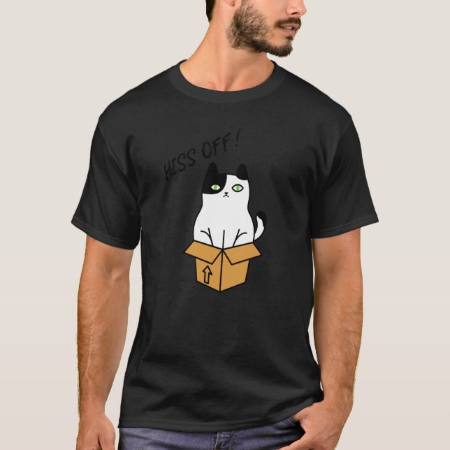 Hiss Off Cat! T Shirt (Framsida)