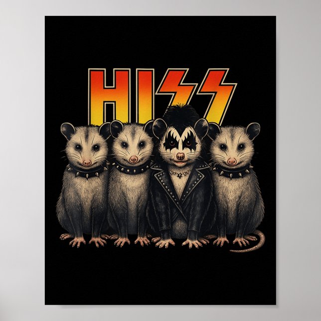 Hiss Possum Sten Band Costume Halloween fest Bära Poster (Framsidan)