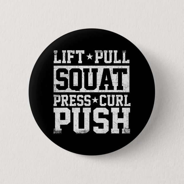 Hiss pull Squat - Workout Gym Weightlift Bodybu Knapp (Framsida)