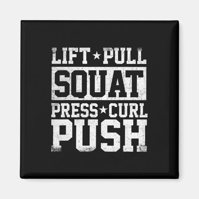 Hiss pull Squat - Workout Gym Weightlift Bodybu Magnet (Framsidan)