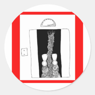 hiss runt klistermärke