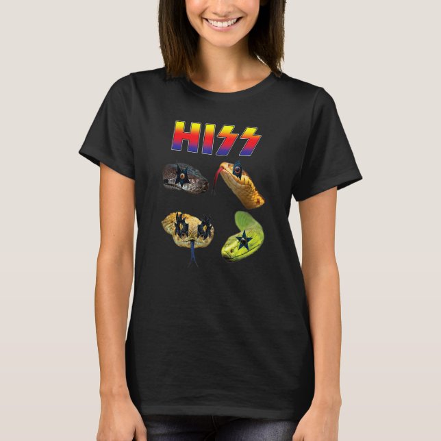 Hiss Snakes Sten Rockin Pun T Shirt (Framsida)